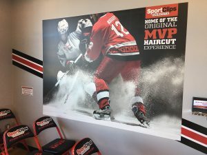 Houston, TX Sign Company indoor lobby wall mural waiting room vinyl 300x225 300x225